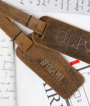Customisable Bag Tag - Distressed Leather