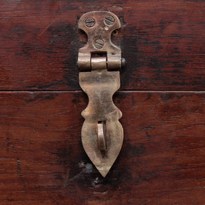 Large Antique Style Brass Hasp And Staple