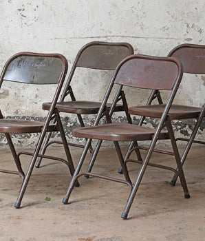 Set Of 4 Vintage Chairs - Rustic