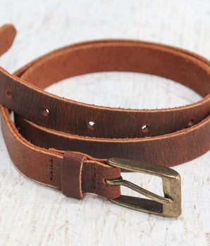 Slim Leather Belt - Large