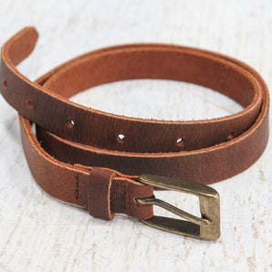 Slim Leather Belt - Medium