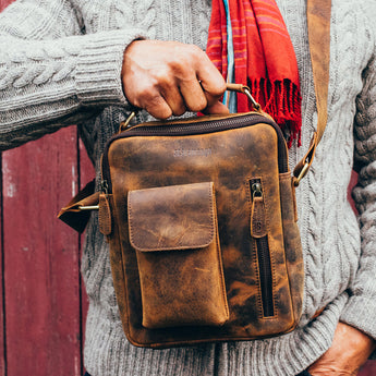 Men's Leather Shoulder Bag Shoulder Bag Man Bag - Main Image