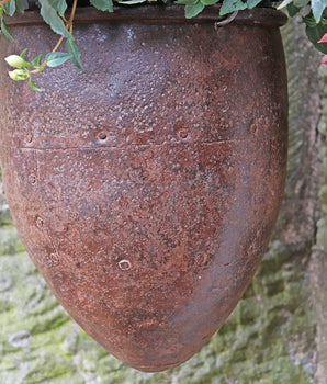 Vintage Metal Hanging Planter - Small