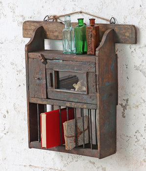 Old Rustic Kitchen Rack Cabinet