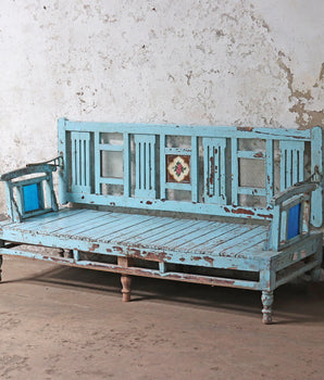 Vintage Blue Bench