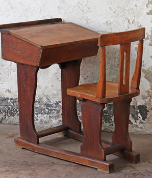 Antique Victorian School Desk