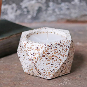 Terrazzo Candle Holder with Candle