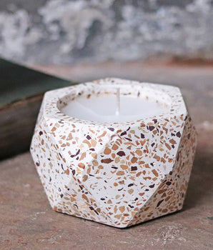 Terrazzo Candle Holder with Candle