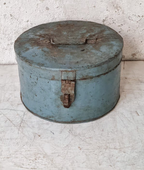 Old Large Blue Tin