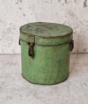 Vintage Green Storage Tin