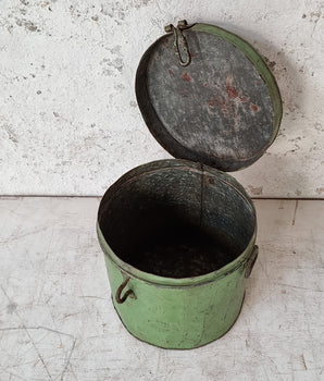 Vintage Green Storage Tin