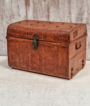 Vintage Orange Travel Trunk