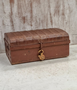 Old Metal Travel Trunk