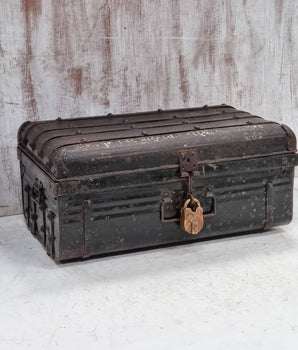 Black Metal Travel Trunk