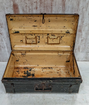 Black Metal Travel Trunk