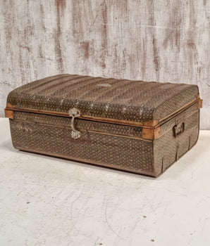 Vintage Green Metal Trunk