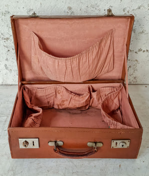 Brown Leather Suitcase