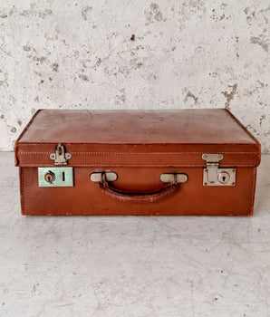 Brown Leather Suitcase