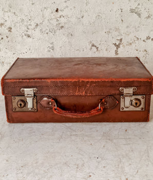 Small Vintage Leather Suitcase
