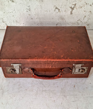 Small Vintage Leather Suitcase