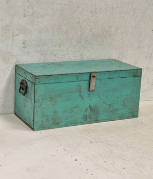 Old Green Wooden Toolbox