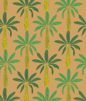 Tropical Wallpaper: Gamboge Yellow-T1902GYS