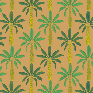 Tropical Wallpaper Sample: Gamboge Yellow-T1902GYS