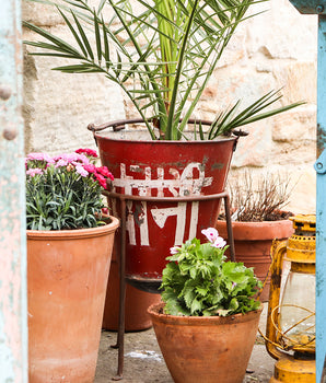 Upcycled Fire Bucket Planter