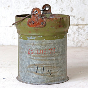 Upcycled Metal 'Explosive' Bucket