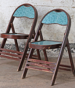 Blue Vintage Wooden Chair