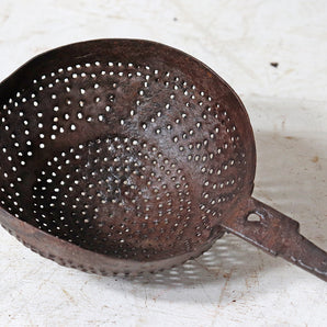 Vintage Iron Slotted Spoon