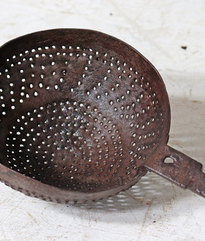 Vintage Iron Slotted Spoon