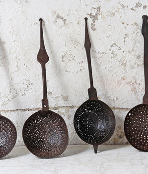 Vintage Iron Slotted Spoon