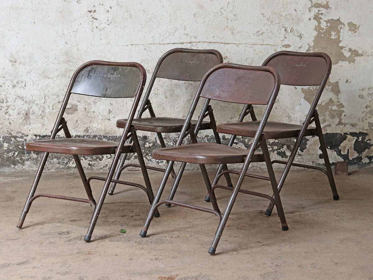 Vintage Metal Folding Chair Rustic