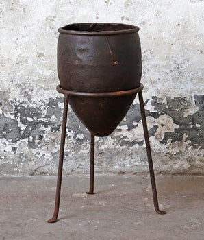 Vintage Metal Planter - Small