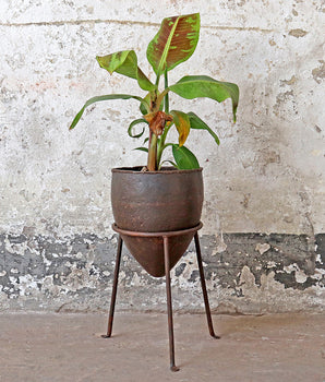 Vintage Metal Planter - Small