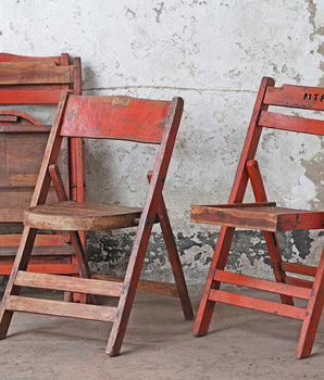 Vintage Red Folding Chair