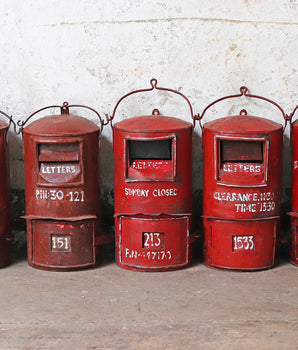 Vintage Red Post Box - Medium