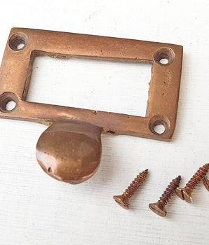 Vintage Style Brass Drawer Handle Name Plate