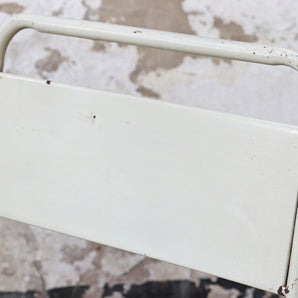 Vintage White Metal Folding Chair