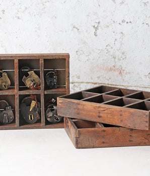 Vintage Wooden Tray (4,6 or 8 compartments)