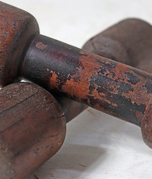 Vintage Wooden Dumbbell