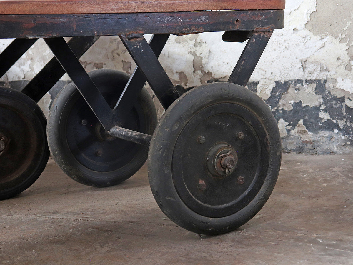 Vintage Upcycled Trolley Bench Table | Recycled | Scaramanga