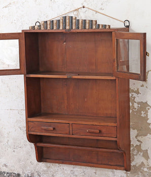 Large Art Deco Wall Display Cabinet