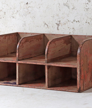 Pink Vintage Pigeonhole Shelf