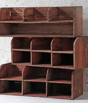 Pink Vintage Pigeonhole Shelf