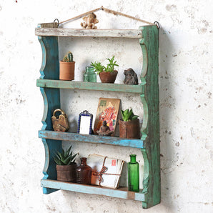 Painted Reclaimed Wooden Shelves