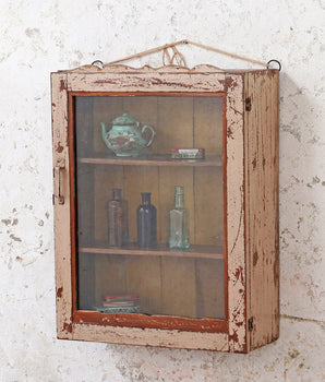 Old Rustic Painted Wall Cabinet