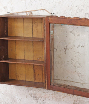 Old Rustic Painted Wall Cabinet