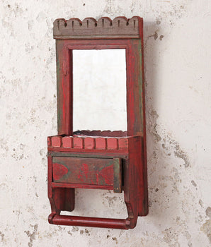 Red Vintage Mirror